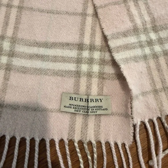 Burberry Pink Plaid Women's Scarf - Picture 2 of 5